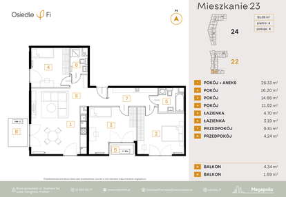Mieszkanie w inwestycji: Osiedle Fi bud. 22, 24