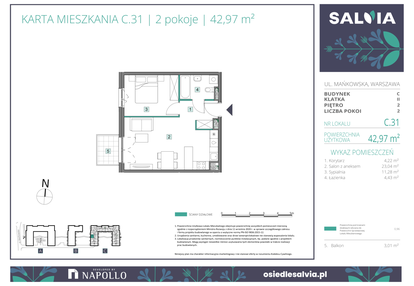 Mieszkanie w inwestycji: Osiedle Salvia