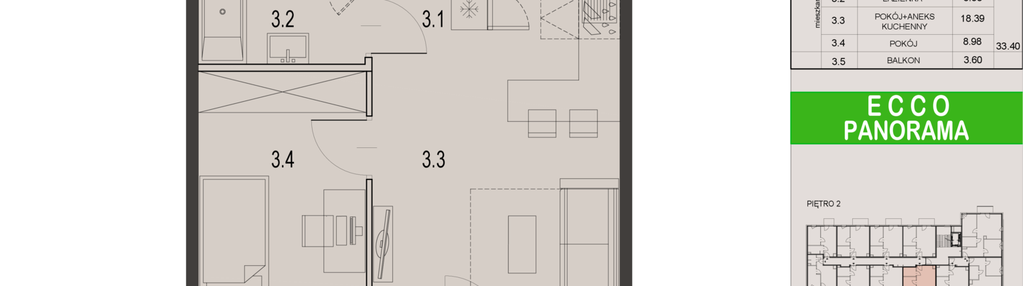 Mieszkanie w inwestycji: Ecco Panorama etap II budynki C, D