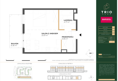 Mieszkanie w inwestycji: Trio Park bud. C