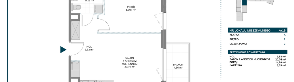 Mieszkanie w inwestycji: Kusocińskiego - Budynek A