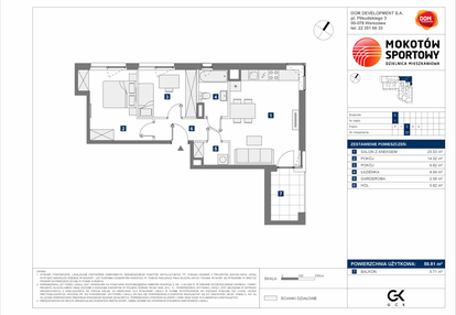 Mieszkanie w inwestycji: Mokotów Sportowy 1.1B