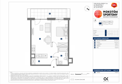 Mieszkanie w inwestycji: Mokotów Sportowy 1.1B