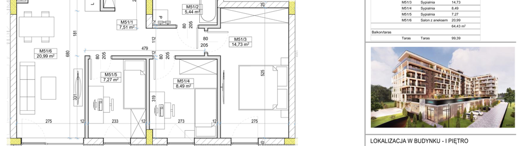 Mieszkanie w inwestycji: Apartamenty Widok Włoszczowa