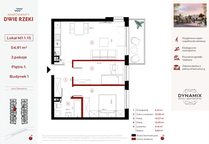 Mieszkanie w inwestycji: Apartamenty Dwie Rzeki