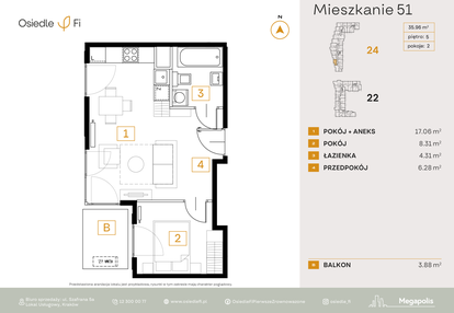 Mieszkanie w inwestycji: Osiedle Fi bud. 22, 24