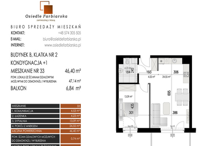 Mieszkanie w inwestycji: Osiedle Farbiarska
