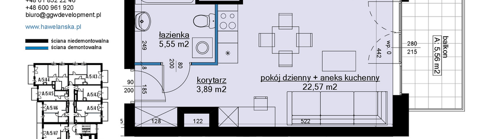 Mieszkanie w inwestycji: Osiedle Hawelańska etap III - bud. A