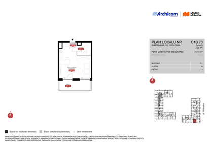 Mieszkanie w inwestycji: Modern Mokotów etap 3, budynek C1 i C2