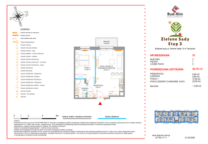 Mieszkanie w inwestycji: Zielone Sady etap III B2