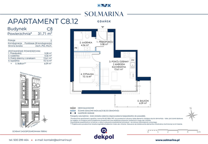 Mieszkanie w inwestycji: Sol Marina etap III