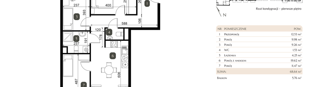 Mieszkanie w inwestycji: Dębowa 45