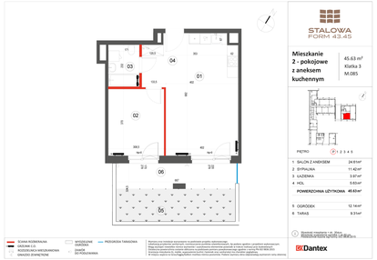 Mieszkanie w inwestycji: Stalowa Form 43.45