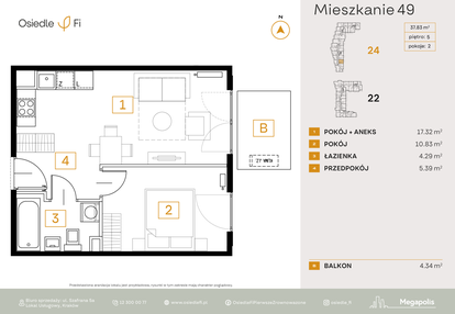 Mieszkanie w inwestycji: Osiedle Fi bud. 22, 24