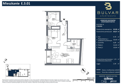 Mieszkanie w inwestycji: Bulvar Apartments - etap II