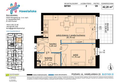 Mieszkanie w inwestycji: Osiedle Hawelańska etap III - bud. B