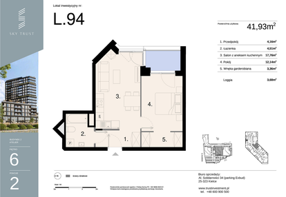 Mieszkanie w inwestycji: Sky Trust etap II - apartamenty inwestycyjne 23% VAT PRS