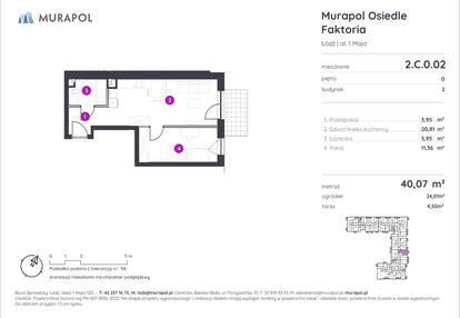 Mieszkanie w inwestycji: Murapol Osiedle Faktoria