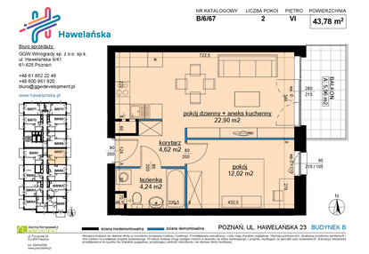 Mieszkanie w inwestycji: Osiedle Hawelańska etap III - bud. B