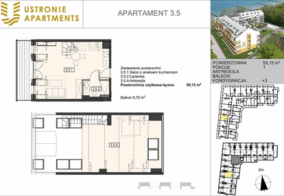 Mieszkanie w inwestycji: Ustronie Apartments 20 m od plaży