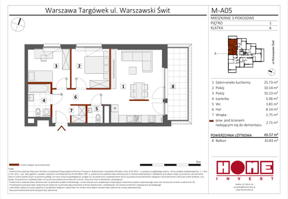 Mieszkanie w inwestycji: Warszawski Świt etap IV