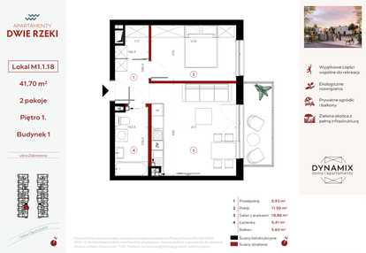 Mieszkanie w inwestycji: Apartamenty Dwie Rzeki