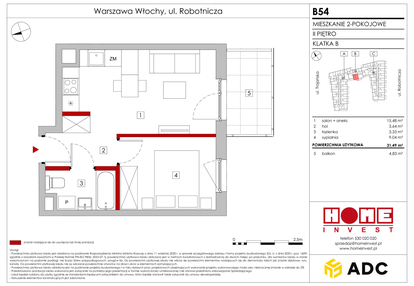 Mieszkanie w inwestycji: Zakątek Włochy