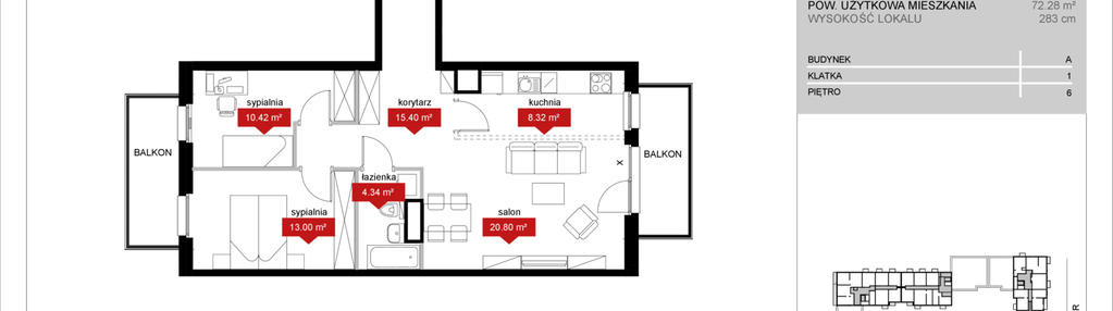 Mieszkanie w inwestycji: Atrium - Nowy Szczepin