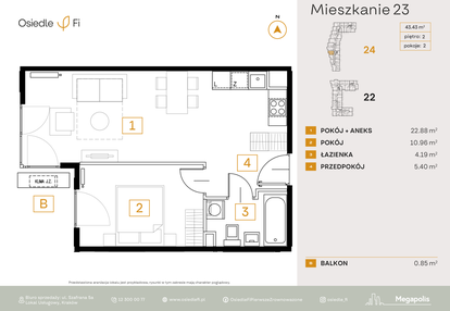Mieszkanie w inwestycji: Osiedle Fi bud. 22, 24