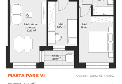 Mieszkanie w inwestycji: Piasta Park VI