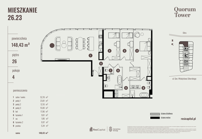 Mieszkanie w inwestycji: Quorum Tower