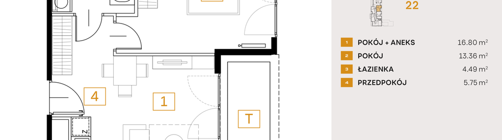 Mieszkanie w inwestycji: Osiedle Fi bud. 22, 24