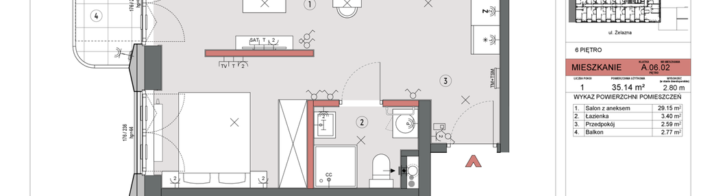 Mieszkanie w inwestycji: Żelazna 54