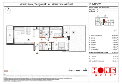 Mieszkanie w inwestycji: Warszawski Świt etap VIII