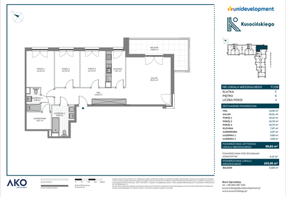 Mieszkanie w inwestycji: Kusocińskiego - Budynek B