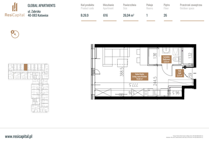 Mieszkanie w inwestycji: Global Apartments