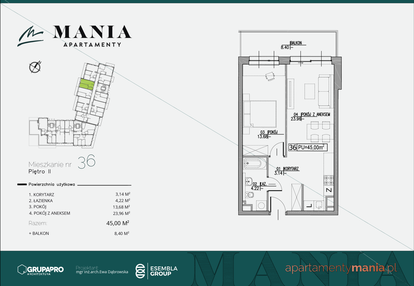 Mieszkanie w inwestycji: MANIA Apartamenty