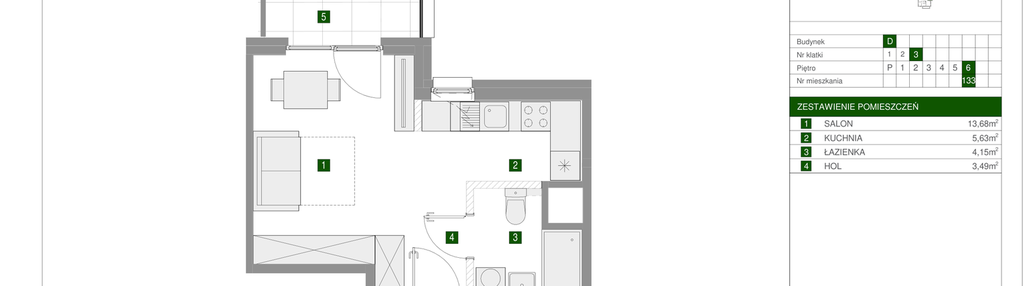 Mieszkanie w inwestycji: Osiedle Urbino etap 1.4