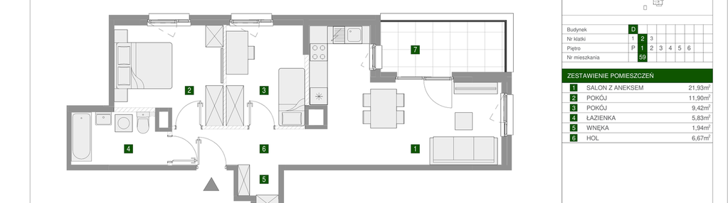 Mieszkanie w inwestycji: Osiedle Urbino etap 1.4