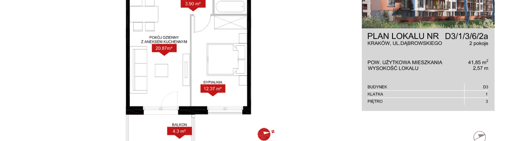 Mieszkanie w inwestycji: Dąbrowskiego Stare Podgórze