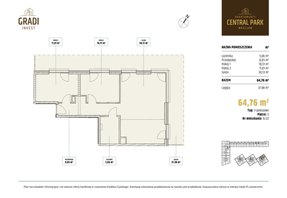 Mieszkanie w inwestycji: Apartamenty Central Park Wrocław