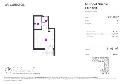 Mieszkanie w inwestycji: Murapol Osiedle Faktoria