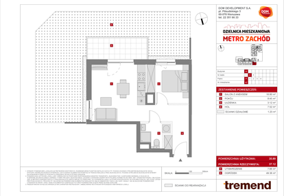Mieszkanie w inwestycji: Dzielnica Mieszkaniowa Metro Zachód - etap 8.2