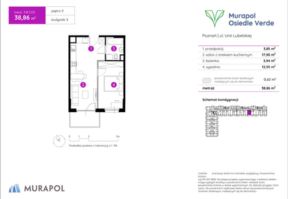 Mieszkanie w inwestycji: Murapol Osiedle Verde bud. 3