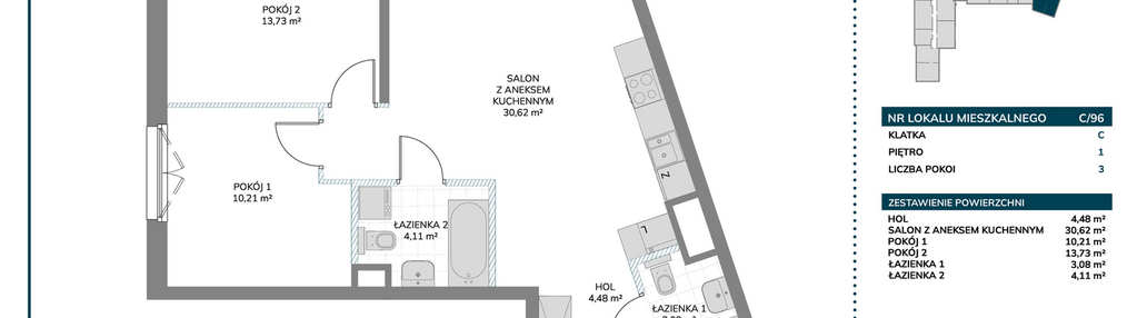 Mieszkanie w inwestycji: Kusocińskiego - Budynek A