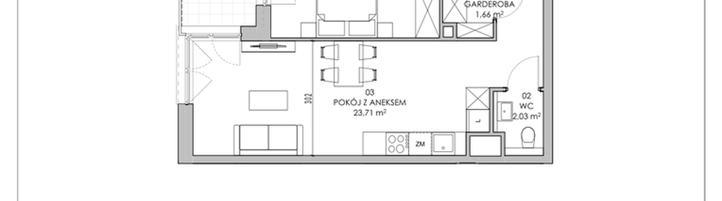 Mieszkanie w inwestycji: Skwer Harmonia II