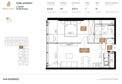 Mieszkanie w inwestycji: Global Apartments