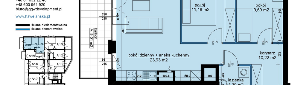 Mieszkanie w inwestycji: Osiedle Hawelańska etap III - bud. A
