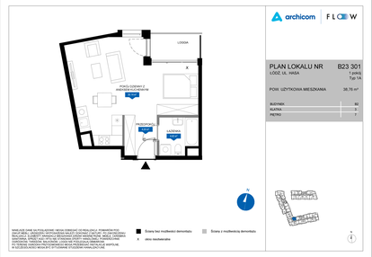 Mieszkanie w inwestycji: Flow - bud. B2 A i bud. B2 B