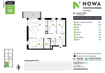 Mieszkanie w inwestycji: Nowa Częstochowa Małopolska etap II